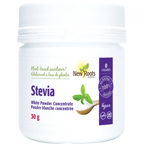 Stévia Poudre Blanche Concentrée - New Roots Herbal 