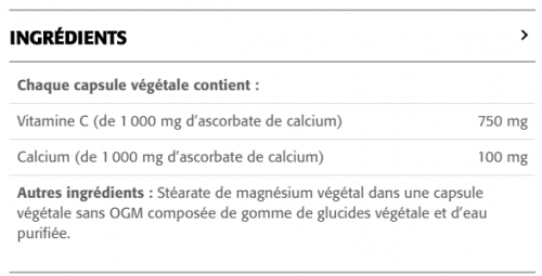 Ascorbate de Calcium Capsules · 1 000 mg - New Roots Herbal 