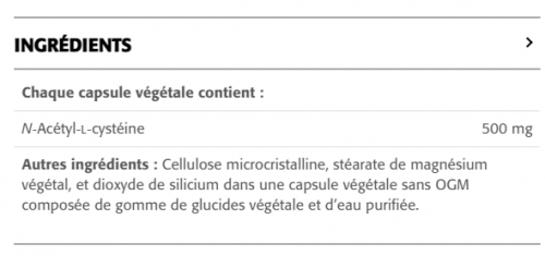 N-AcétylCystéine 500 mg - New Roots Herbal 