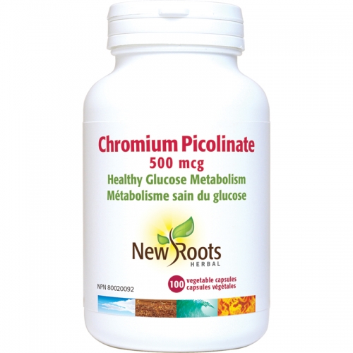 Chrome (Picolinate) 500 mcg - New Roots Herbal 