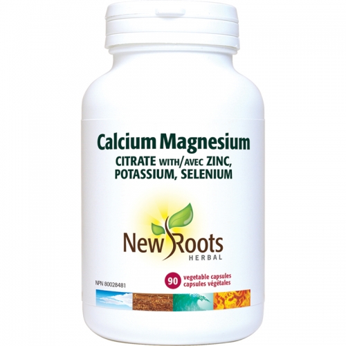 Calcium Magnésium Citrate Avec zinc, potassium, sélénium - New Roots Herbal 