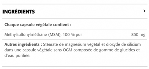 MSM Méthylsulfonylméthane · Capsules · 100 % Pur · 850 mg - New Roots Herbal 