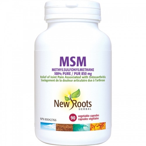 MSM Methylsulfonylmethane · 100% Pure · 850 mg - New Roots Herbal 