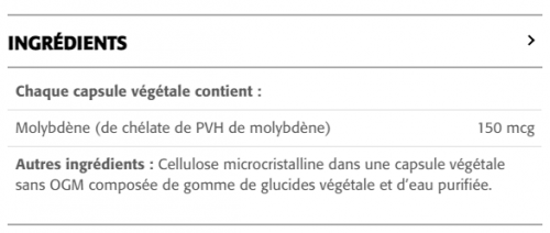 Molybdène Riz chélaté - New Roots Herbal 