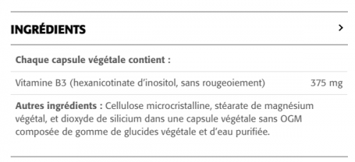 Vitamine B3 Sans rougeoiement 375 mg - New Roots Herbal 