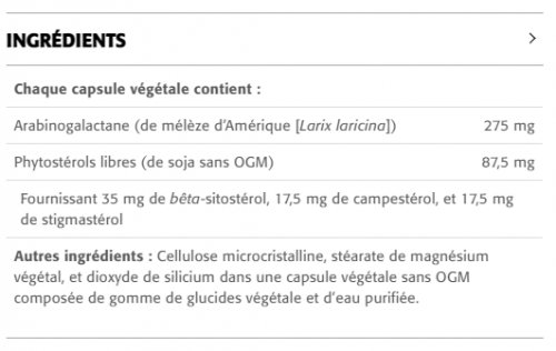 Stérols et Stérolines avec Arabinogalactane - New Roots Herbal 