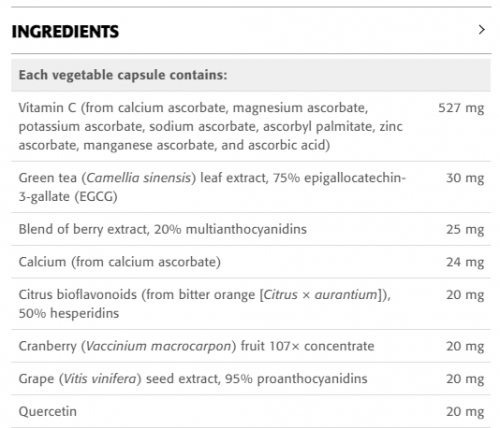 Vitamin C⁸ (Capsules) 527 mg of Vitamin C - New Roots Herbal 