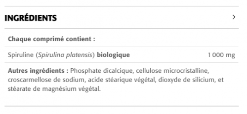 Simplement Spiruline comprimés 1 000 mg - New Roots Herbal 