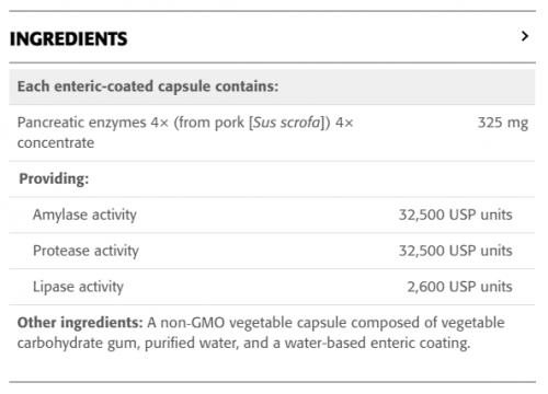 Pancreatin Equivalent to 1,300 mg Activity - New Roots Herbal 