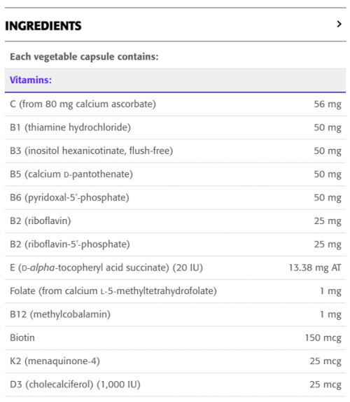 Multi Iron, beta-Carotene, and Vitamin A–Free