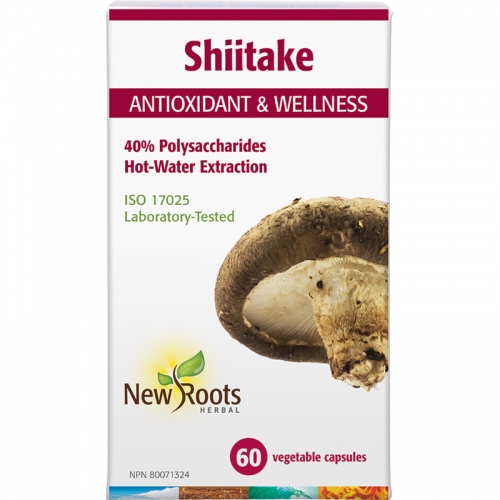 Shiitake · 40% Polysaccharides · 300 mg - New Roots Herbal 