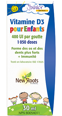 New Roots Vitamine D3 - Enfants 400IU 30Ml