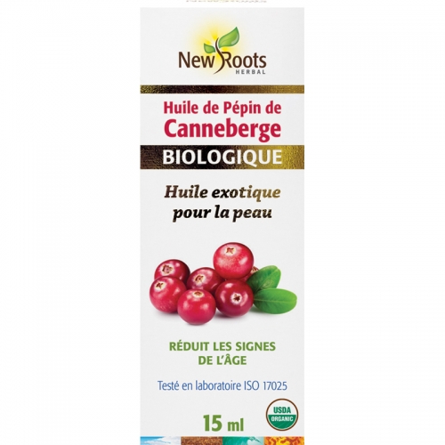 Huile de Pépin de Canneberge Certifiée biologique - New Roots Herbal 