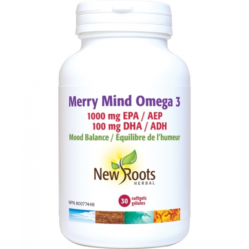 Merry Mind Omega 3 1000 mg EPA · 100 mg DHA - New Roots Herbal 