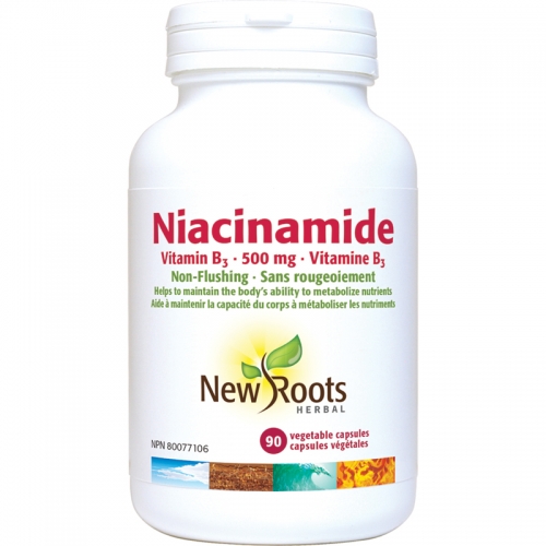 Niacinamide Vitamin B3 · 500 mg Flush-Free - New Roots Herbal 