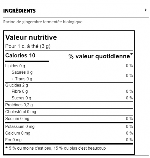 Gingembre Fermenté Certifié biologique - New Roots Herbal 