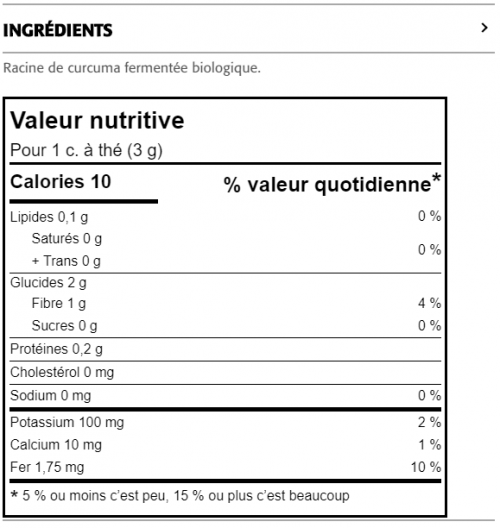 Curcuma Fermenté Certifié biologique - New Roots Herbal 