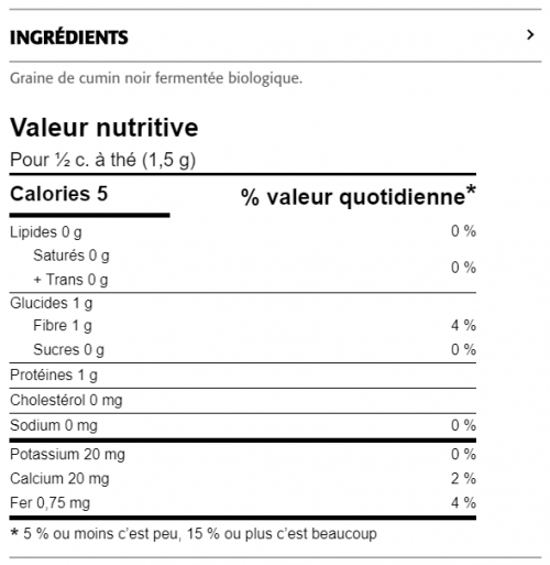 Graine de Cumin Noir Fermentée Certifié biologique - New Roots Herbal 