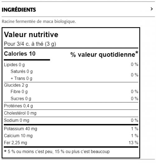 Maca Fermenté Certifié biologique - New Roots Herbal 