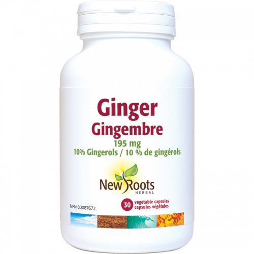 Ginger 195 mg  10% Gingerols - New Roots Herbal 