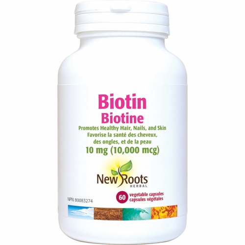 Biotin · 10 mg (10 000 mcg) - New Roots Herbal 