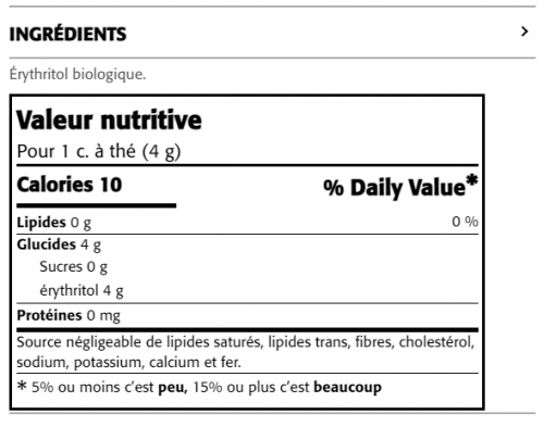 Sweet ’n Slim Érythritol · Biologique - New Roots Herbal 