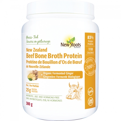 Beef Bone Broth Protein + Organic Fermented Ginger - New Roots Herbal 