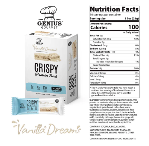 Genius Gourmet Crispy Protein Treat