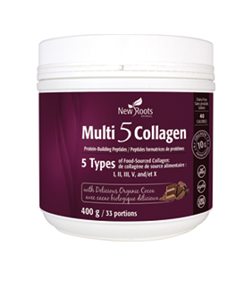 Multi 5 Collagène avec cacao bio - New Roots Herbal