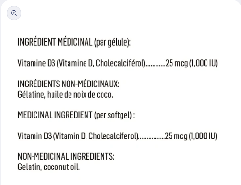 Vitamine D3 1000iu